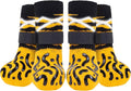 Reflective Dog Socks to Prevent Licking Paws, Dog Paw Protector, Hardwood Floors Anti Slip, Non Slip Dog Socks with Grippers, Dog Booties and Paw Protectors for Indoor Use - Size Small
