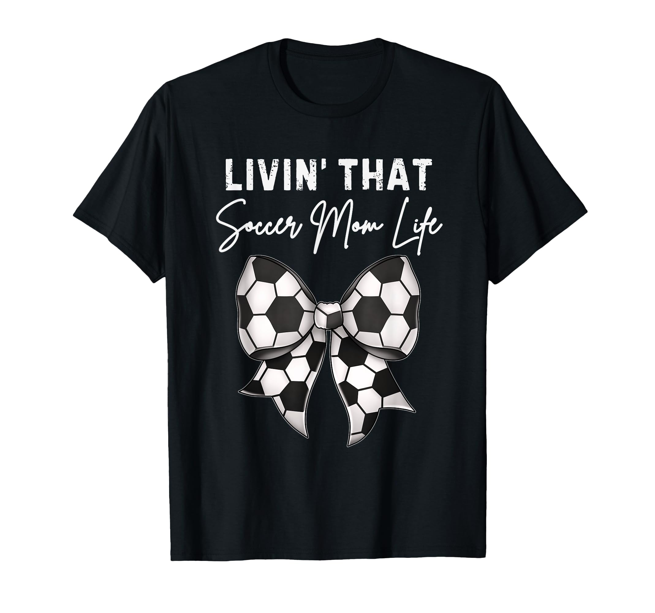 Living That Soccer Mom Life Coquette T-Shirt - Trendy Graphic Men Women