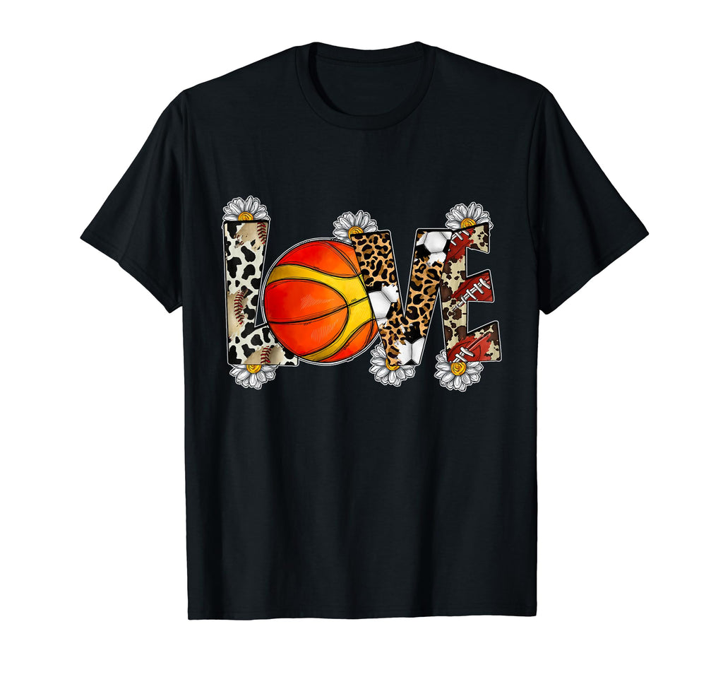 Love Basketball Soccer Football Mom T-Shirt - Streetwear Style Unisex