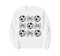 Soccer Bow Game Day Soccer Sweatshirt - Aesthetic Graphic for Adults