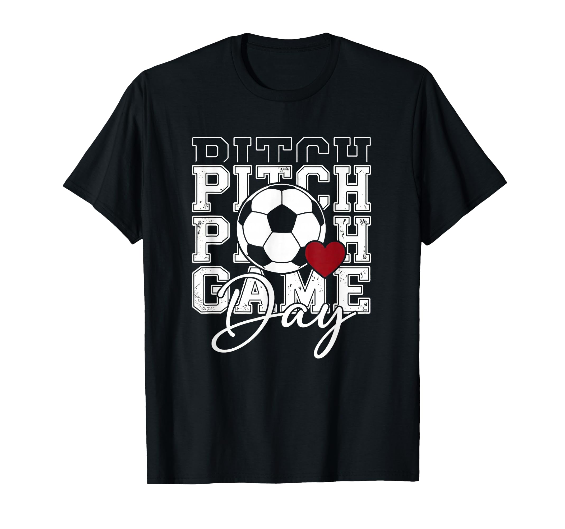 Soccer Game Day Spirit Heart Athlete T-Shirt - Custom Art Print Unisex