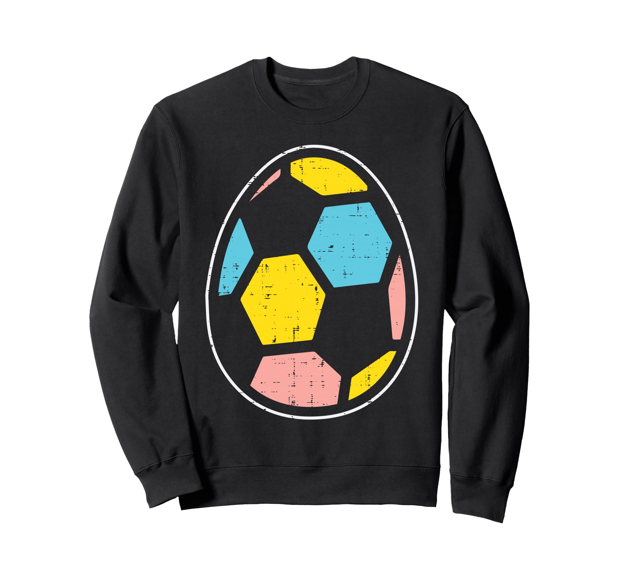 Soccer Ball Egg Funny Easter Sports Sweatshirt - Unique Graphic Men Women