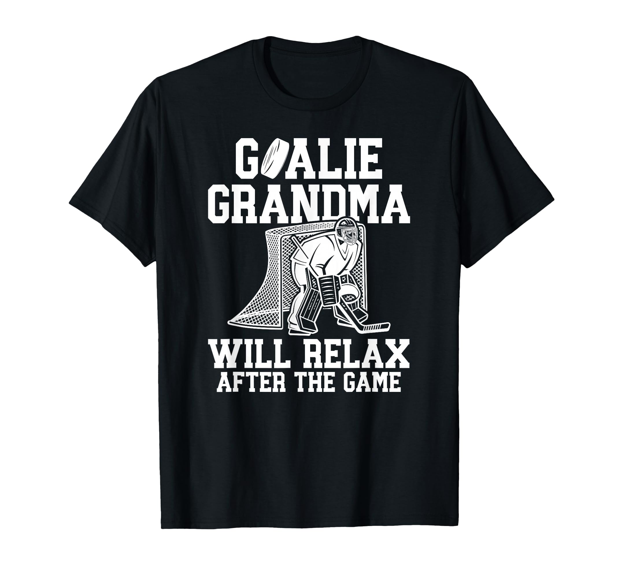 Funny Hockey Goalie Grandma Ice Hockey T-Shirt - Graphic Print Men Women