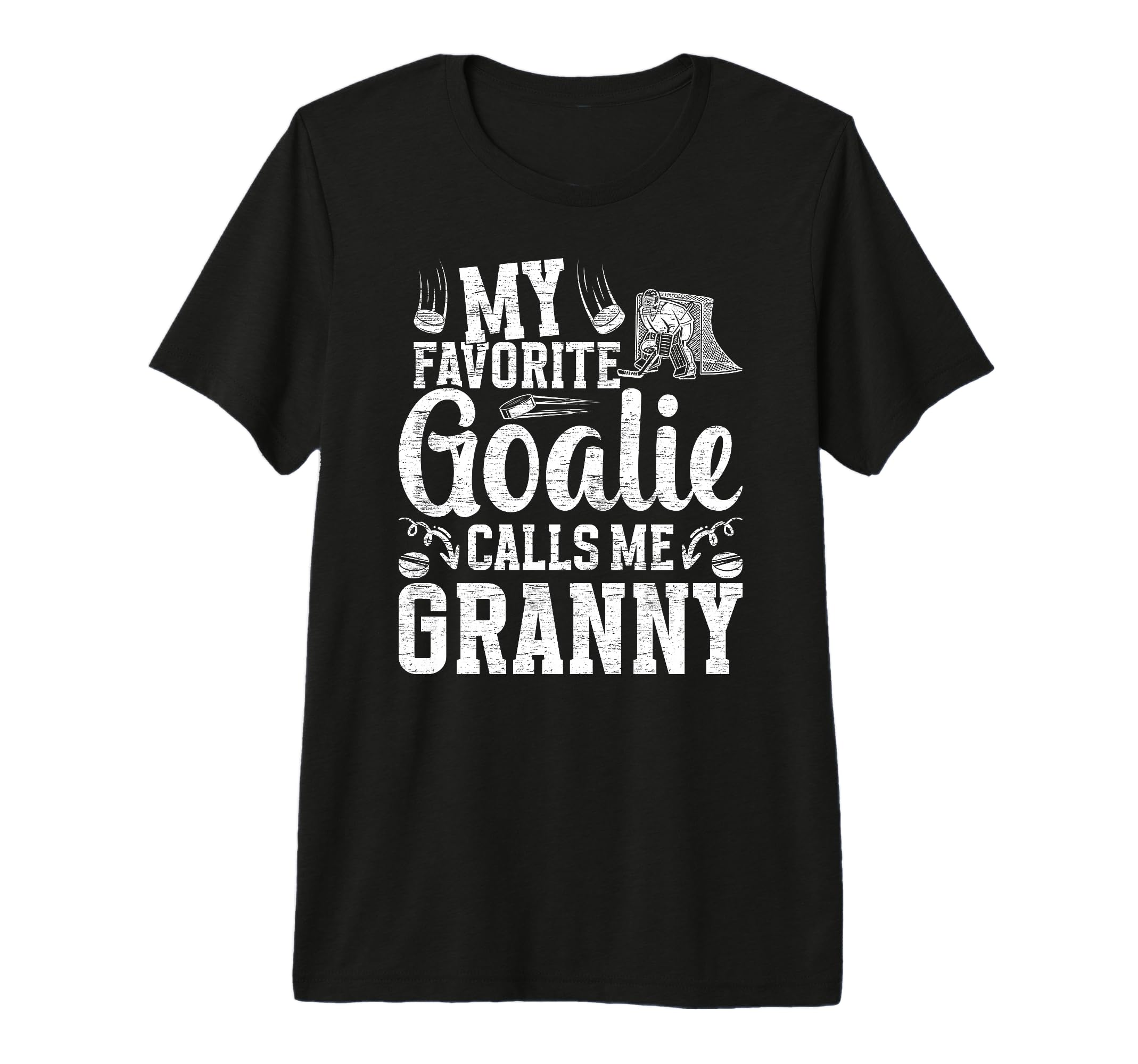 Favorite Ice Hockey Goalie Granny T-Shirt - Fun Novelty Design for Adults