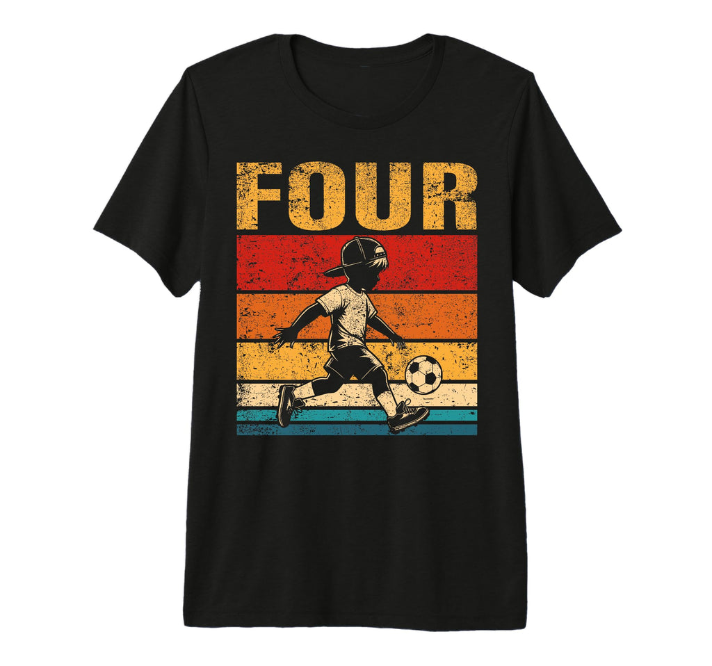 4 Year Old Soccer Birthday 4Th T-Shirt - Trendy Graphic for Adults