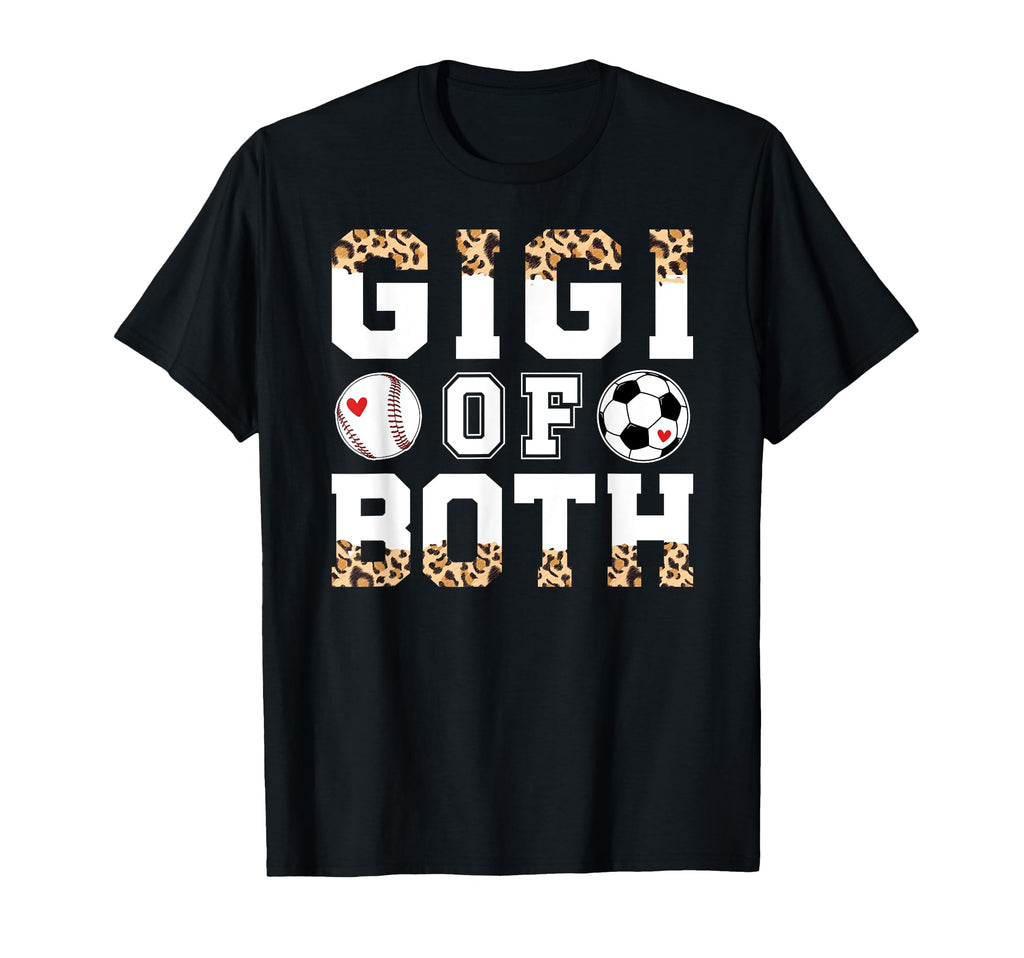 Gigi Both Leopard Baseball Soccer Gigi T-Shirt - Unique Graphic Unisex