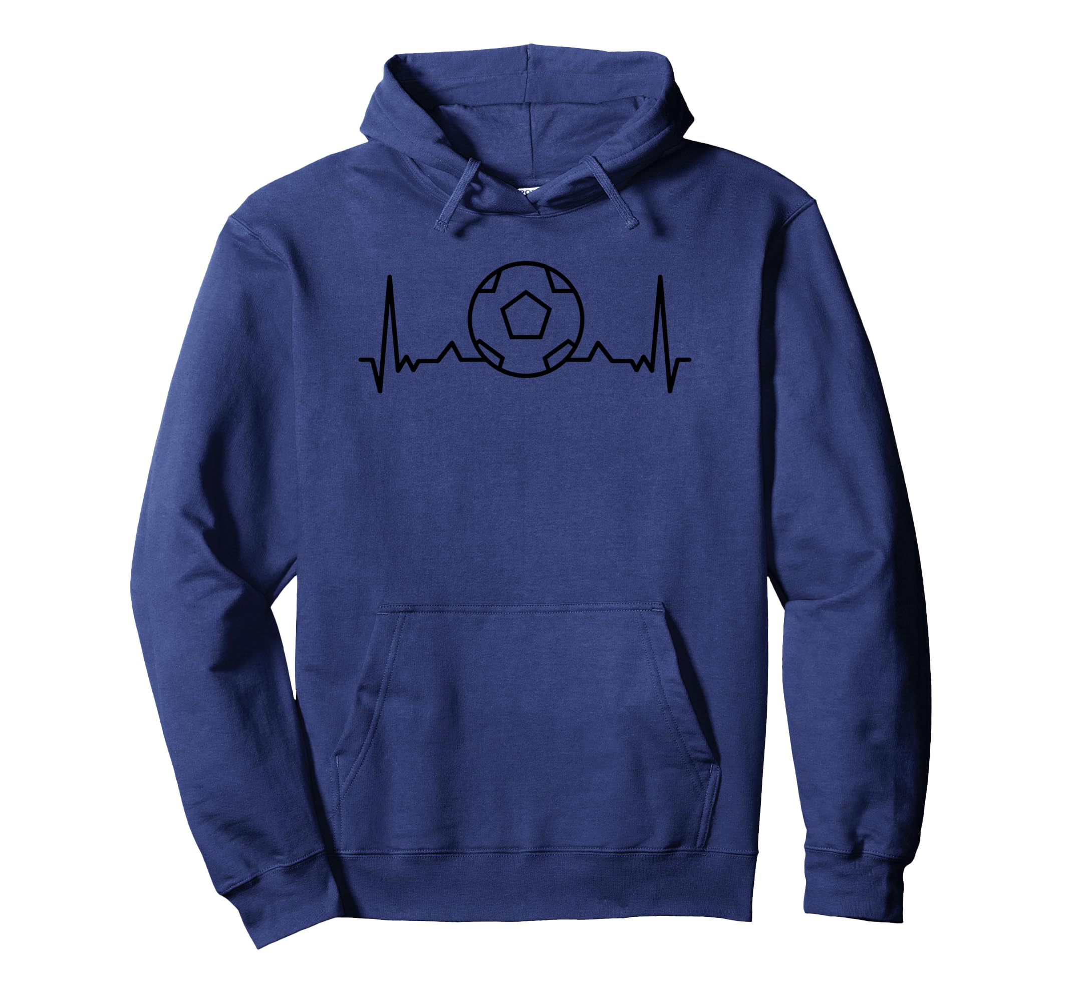 Soccer Heartbeat Funny Soccer Sports Hoodie - Aesthetic Graphic Unisex