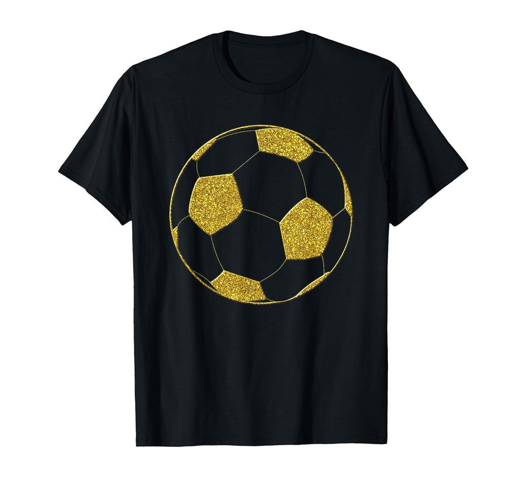 Football Soccer Ball Golden Sports T-Shirt - Fun Novelty Design Unisex