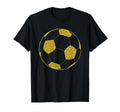 Football Soccer Ball Golden Sports T-Shirt - Fun Novelty Design Unisex