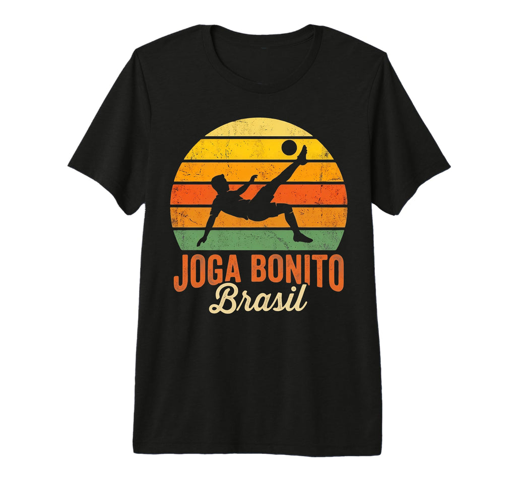 Brazil Joga Bonito Sunset Bicycle Kick T-Shirt - Custom Art Print Unisex