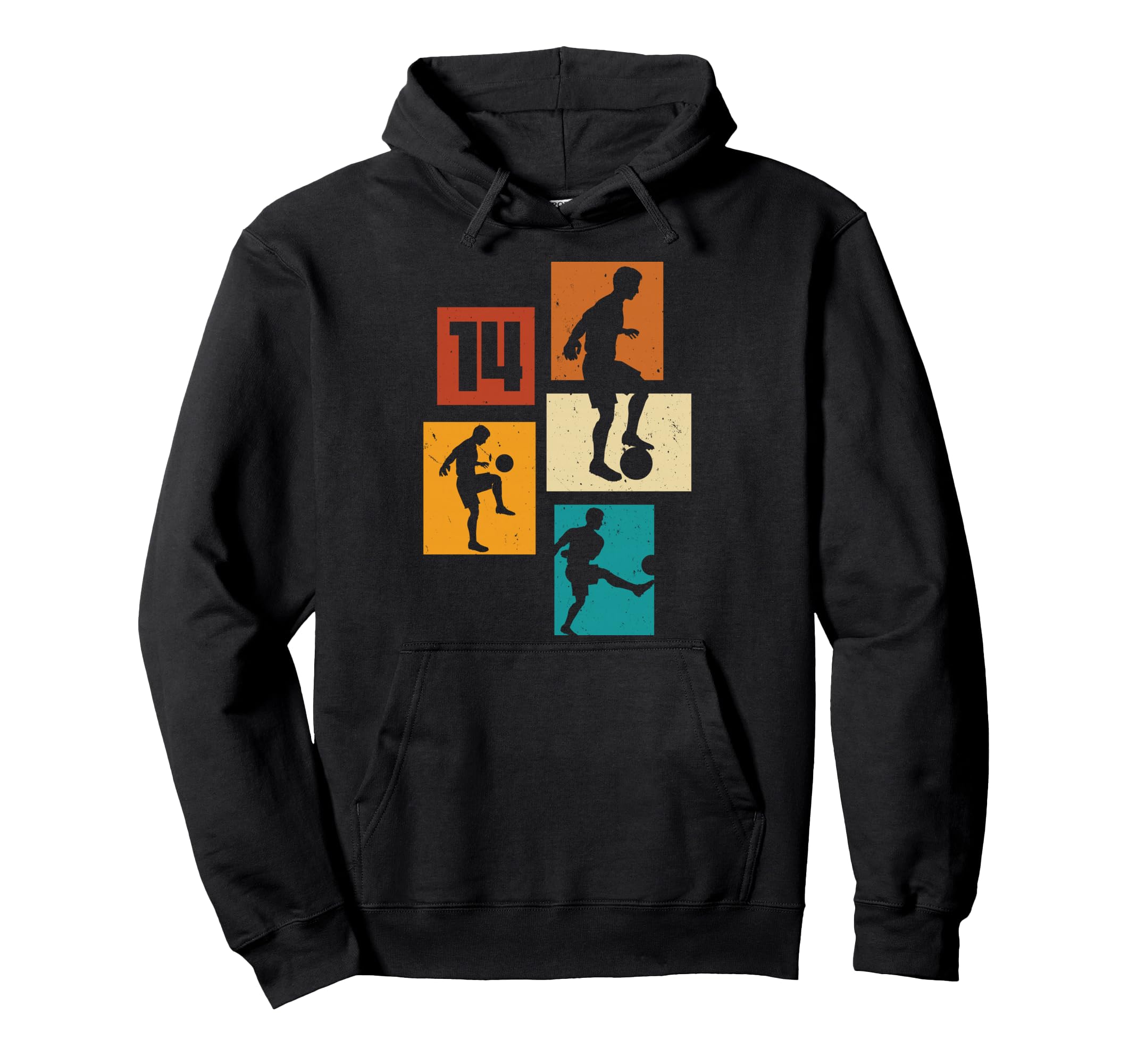14Th Birthday Soccer Player Hoodie - Casual Everyday Wear for Adults