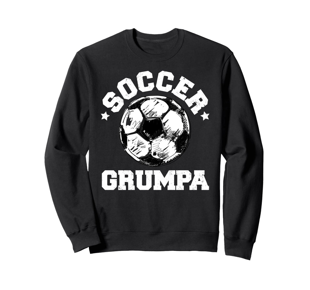 Soccer Grumpa Soccer Ball Sweatshirt - Trendy Graphic for Adults