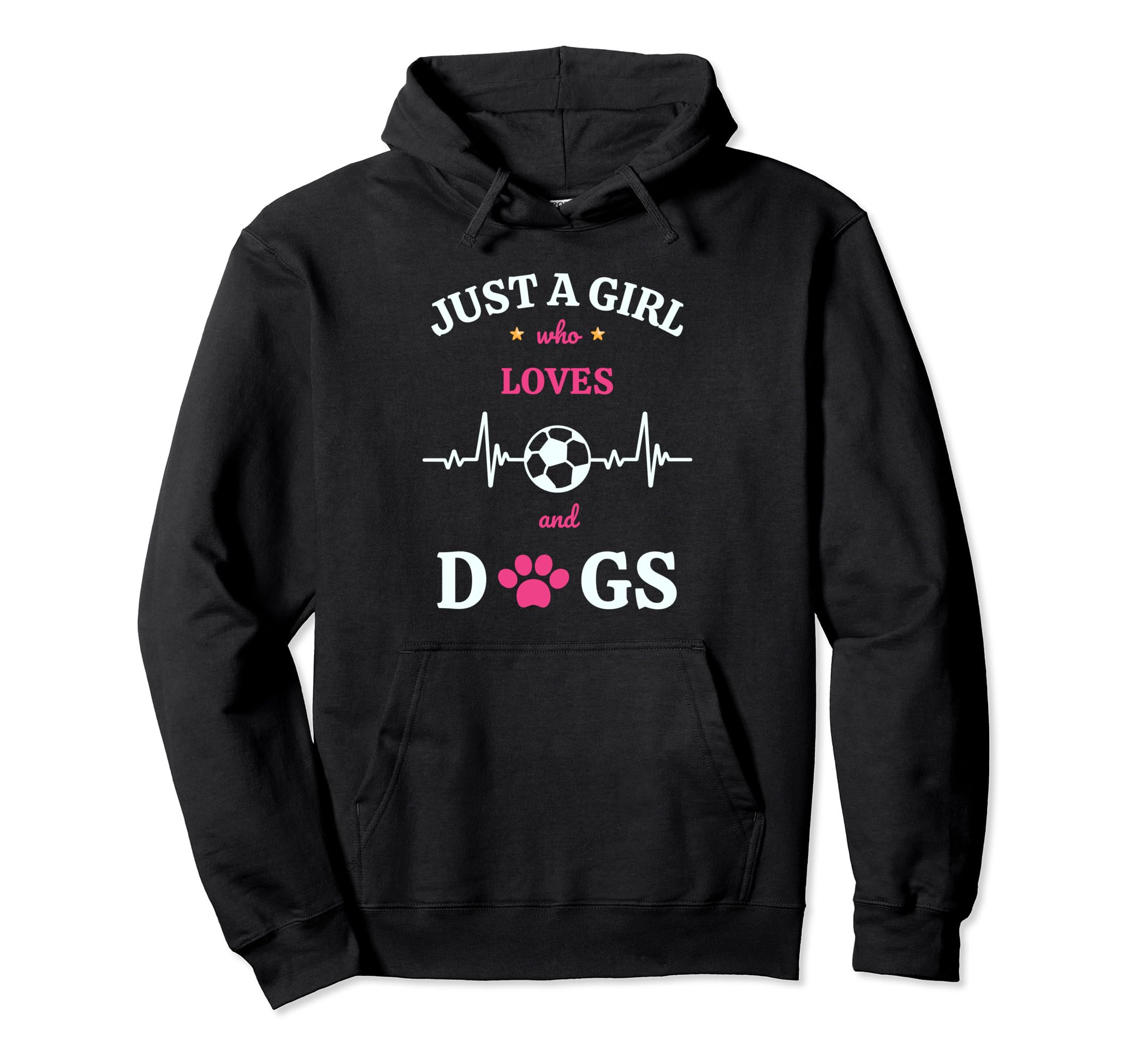 Just Who Loves Dogs And Soccer Gift Dog Hoodie - Unique Graphic Unisex
