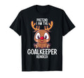 Pretend I Am Goalkeeper Reindeer Pjs T-Shirt - Custom Art Print Men Women