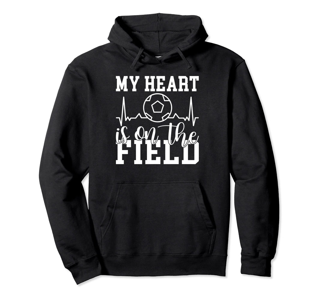 My Heart Is Field Soccer Hoodie - Aesthetic Graphic for Adults