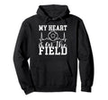 My Heart Is Field Soccer Hoodie - Aesthetic Graphic for Adults