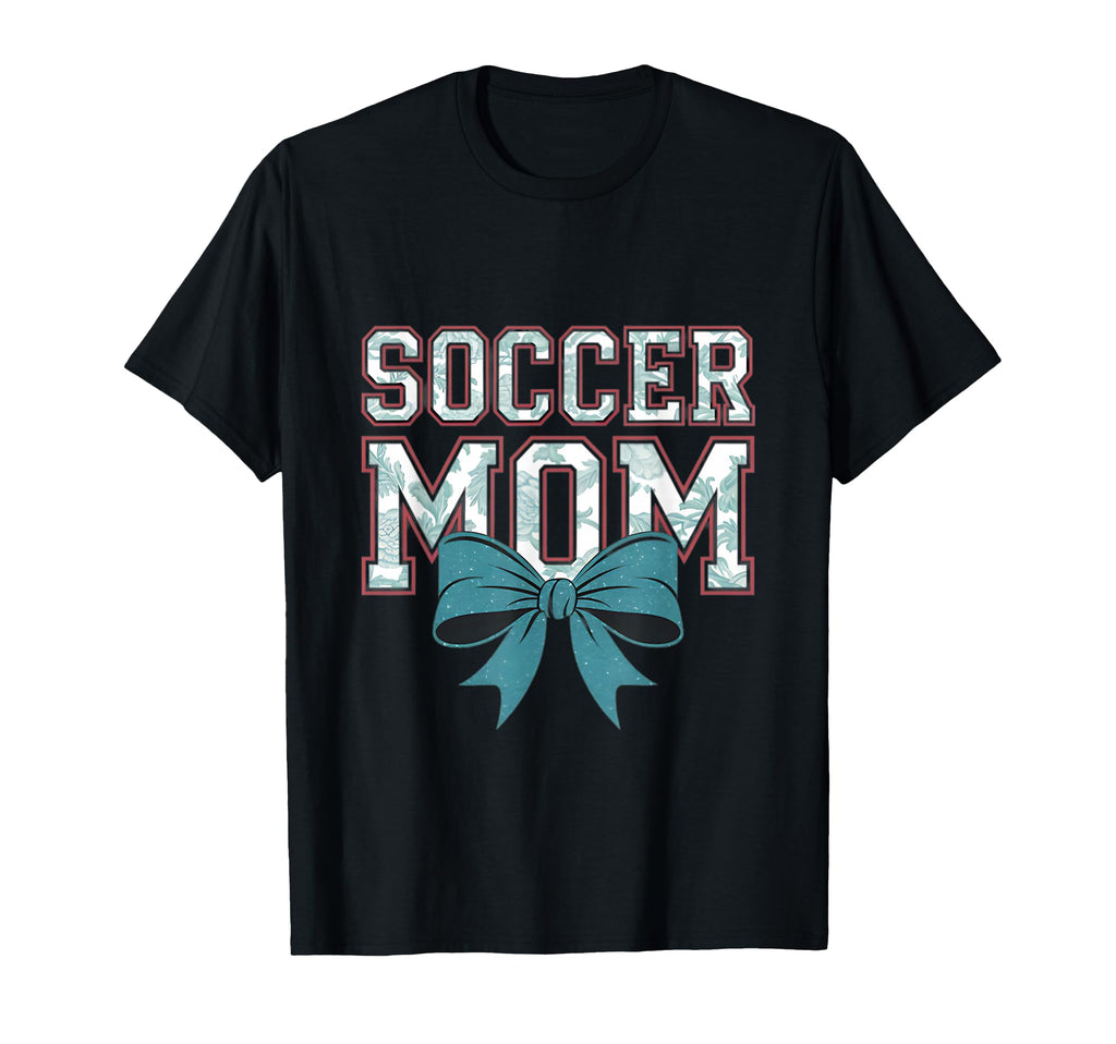 Soccer Mom Coquette Bow Mothers Day T-Shirt - Fun Novelty Design Men Women