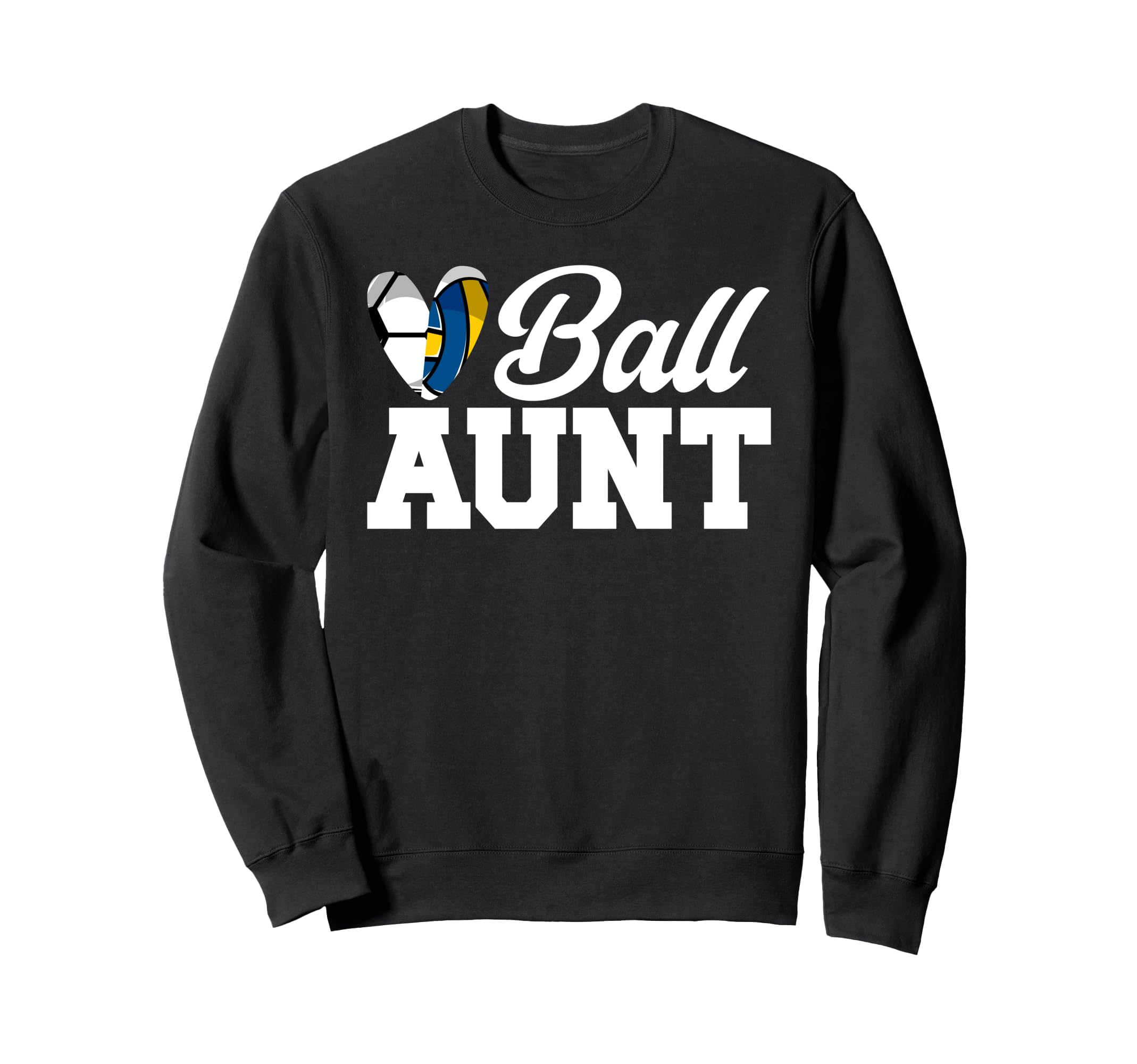 Ball Aunt Heart Volleyball Sweatshirt - Fun Novelty Design Men Women