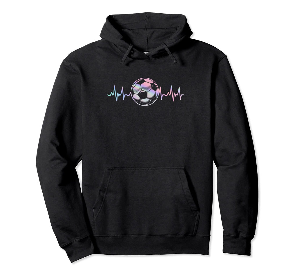 Soccer Heartbeat Sports Soccer Pastel Hoodie - Graphic Print Unisex