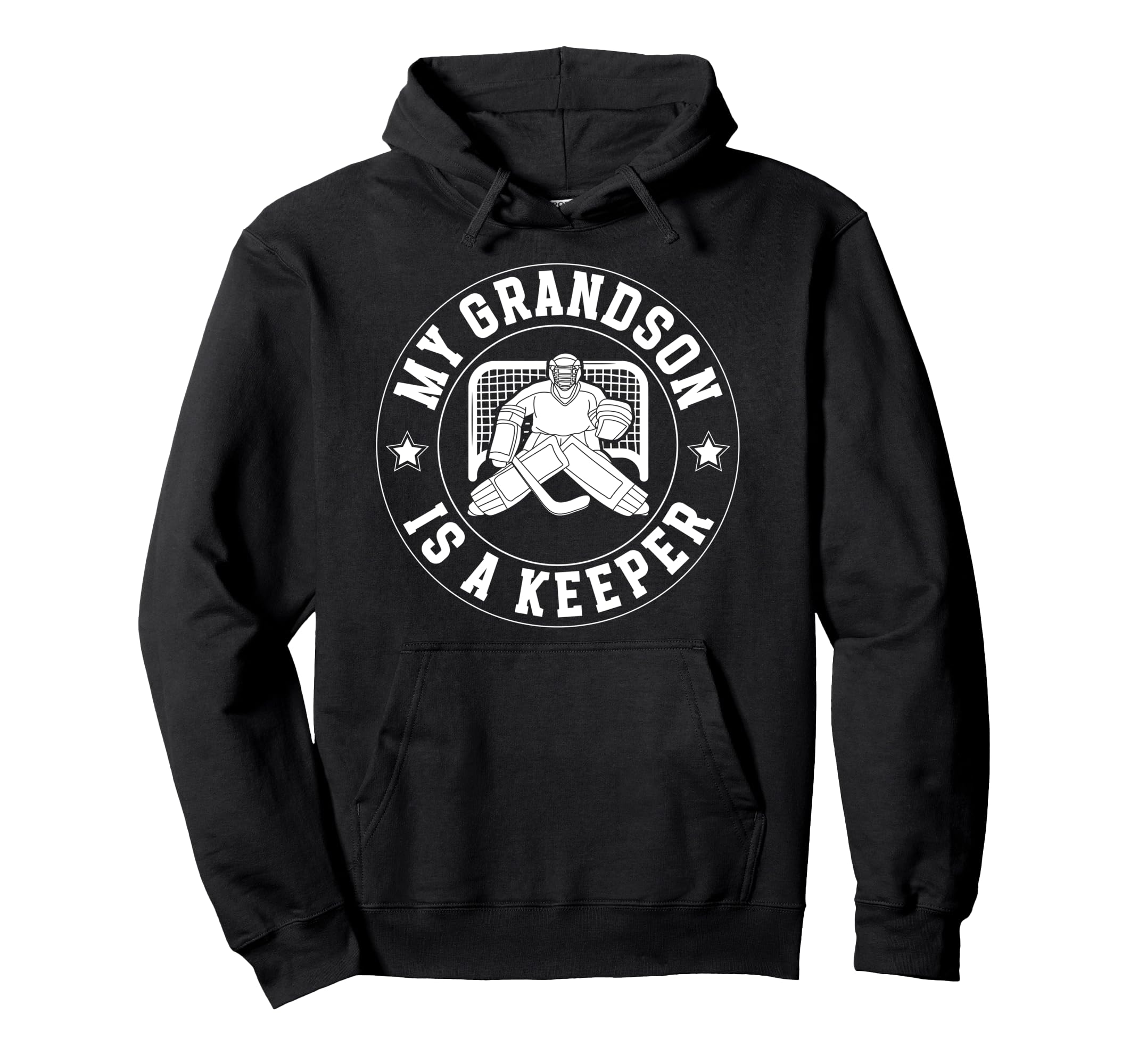 Proud Hockey Keeper Papaw Ice Hockey Hoodie - Unique Graphic for Adults