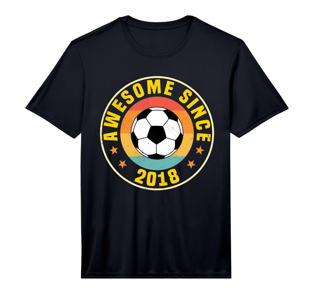 Awesome Since 2018 Soccer Birthday T-Shirt - Unique Graphic Men Women
