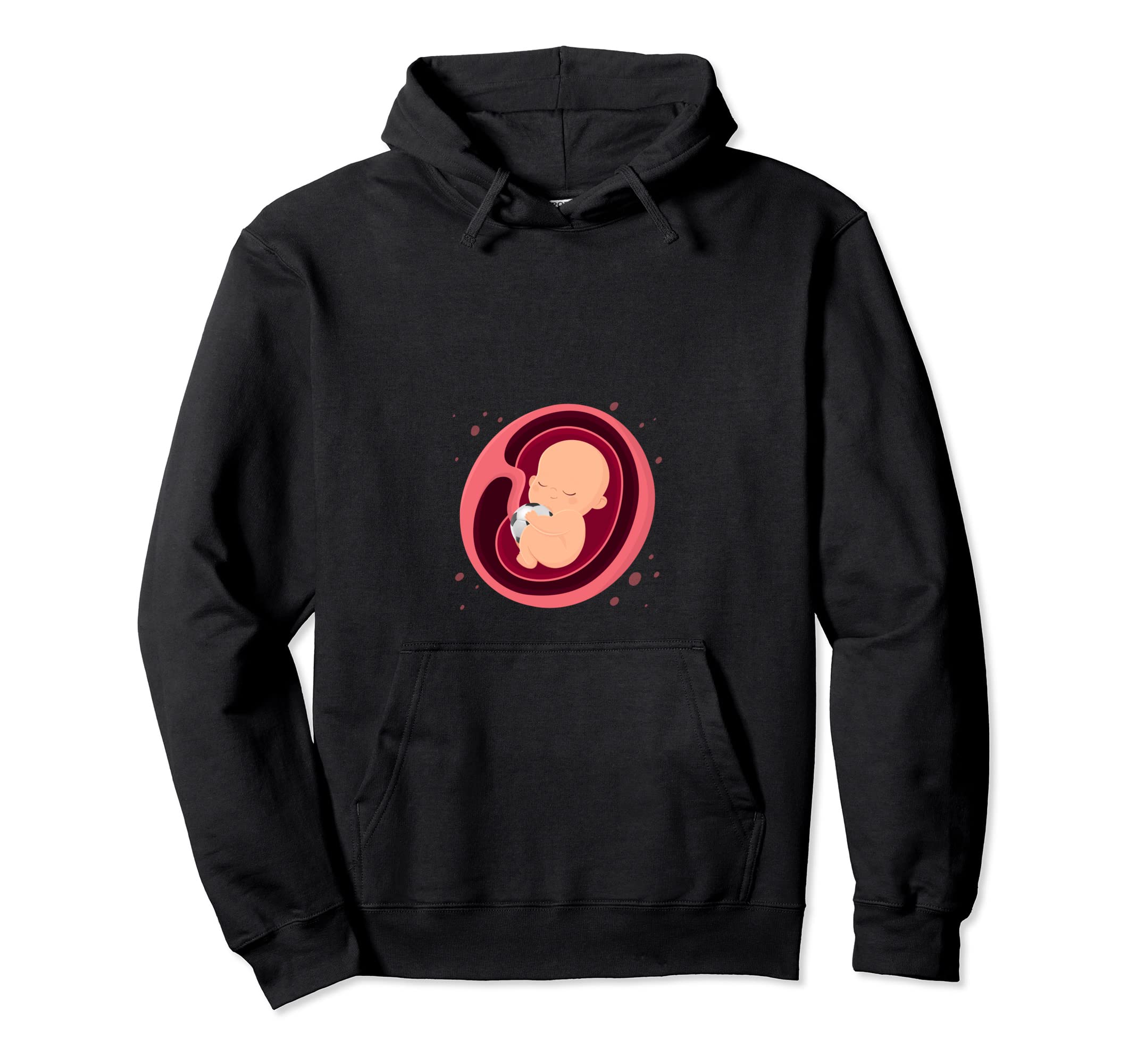 Pregnancy Announcement Soccer Players Hoodie - Trendy Graphic for Adults