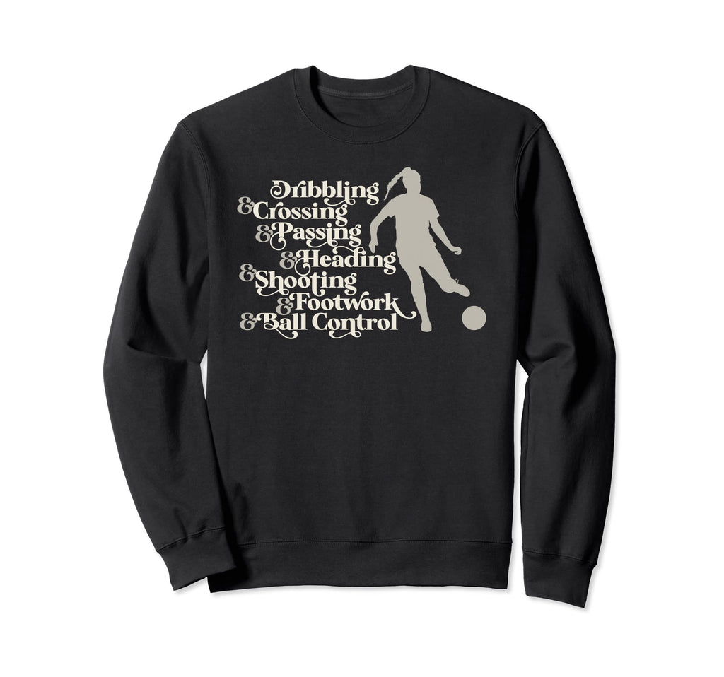 Womens Soccer Player Coach Drills Sweatshirt - Novelty Apparel for Adults