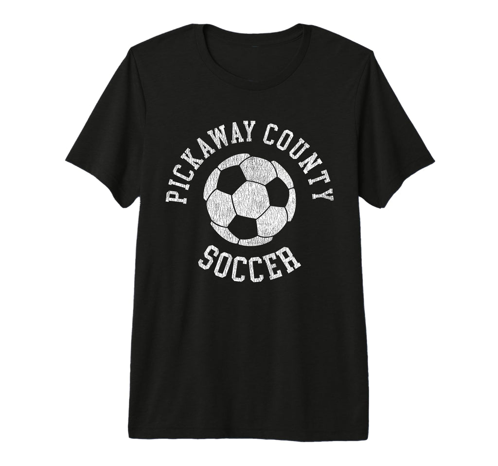 Pickaway County Soccer Distressed 90S Tri T-Shirt - Graphic Print Unisex