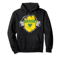 Brazil National Flag I Love Brasil Hoodie - Aesthetic Graphic Unisex