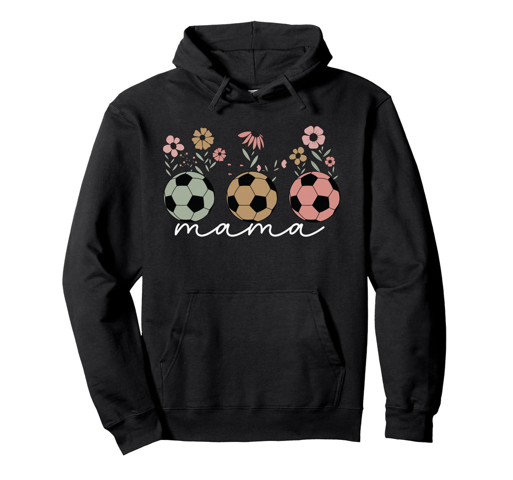 Soccer Mama Mom Floral Wildflower Spring Hoodie - Novelty Apparel Men Women