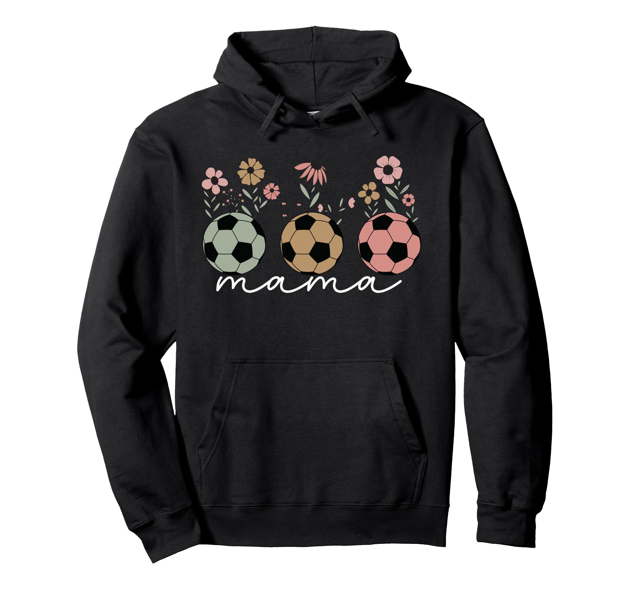 Soccer Mama Mom Floral Wildflower Spring Hoodie - Novelty Apparel Men Women
