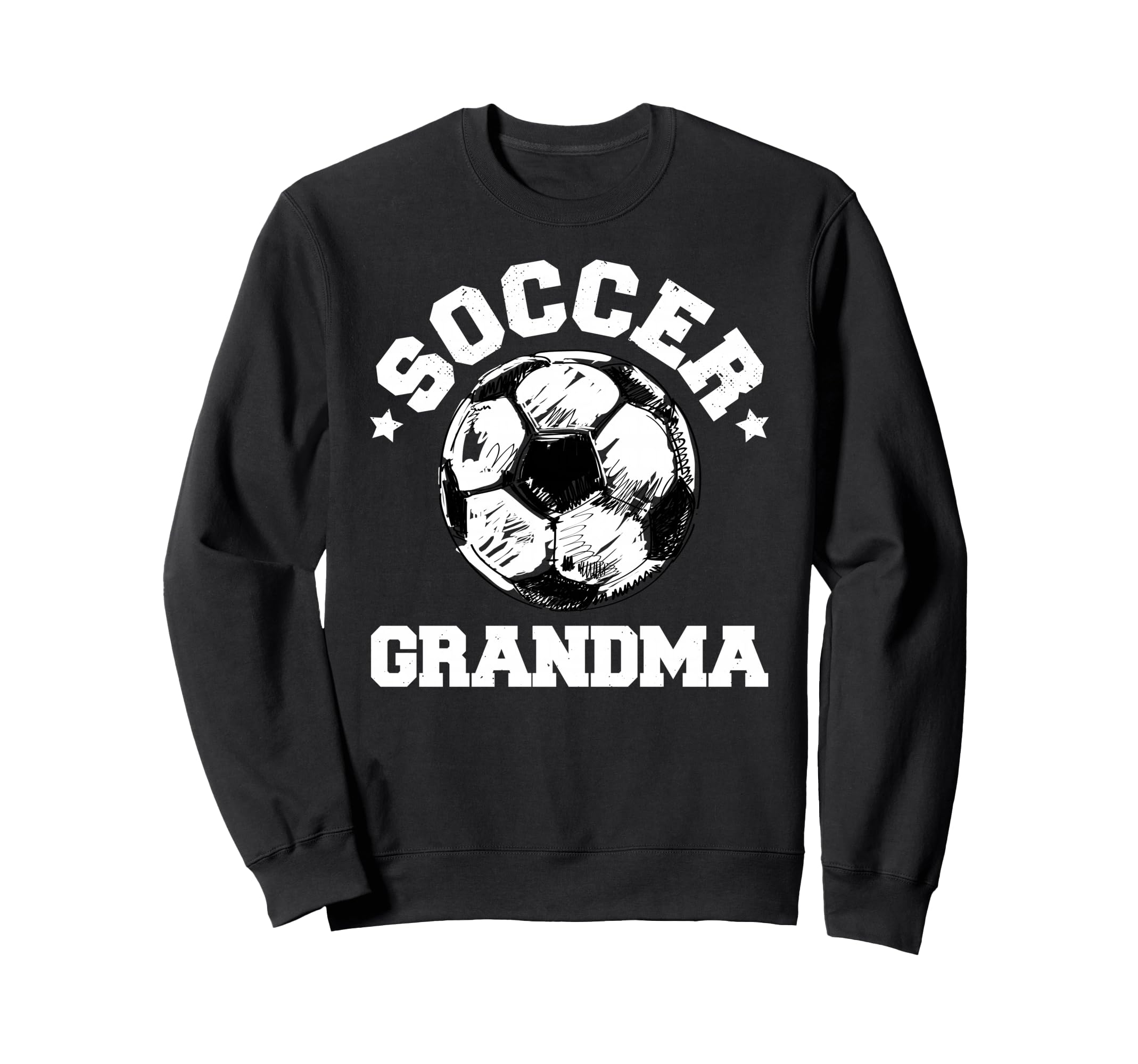 Soccer Grandma Soccer Ball Distressed Sweatshirt - Graphic Print Men Women
