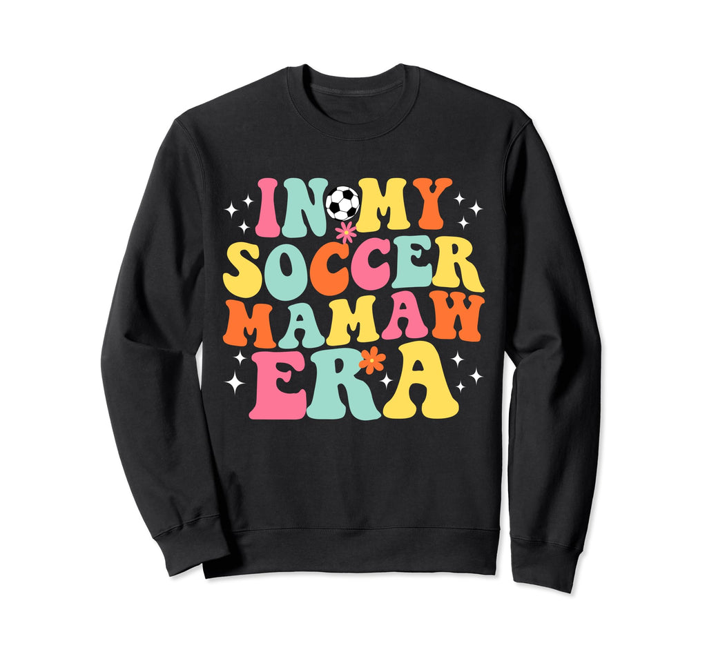 My Soccer Mamaw Era Game Day Groovy Sweatshirt - Minimalist Print Unisex