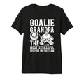 Mens Funny Hockey Goalie Grandpa T-Shirt - Minimalist Print for Adults