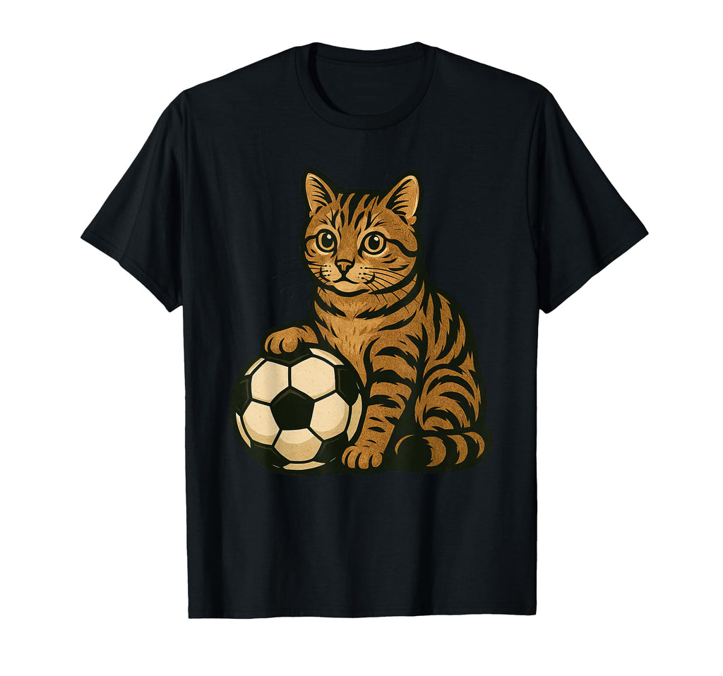 Cat Soccer Cats Sweatshirt - Graphic Print Unisex