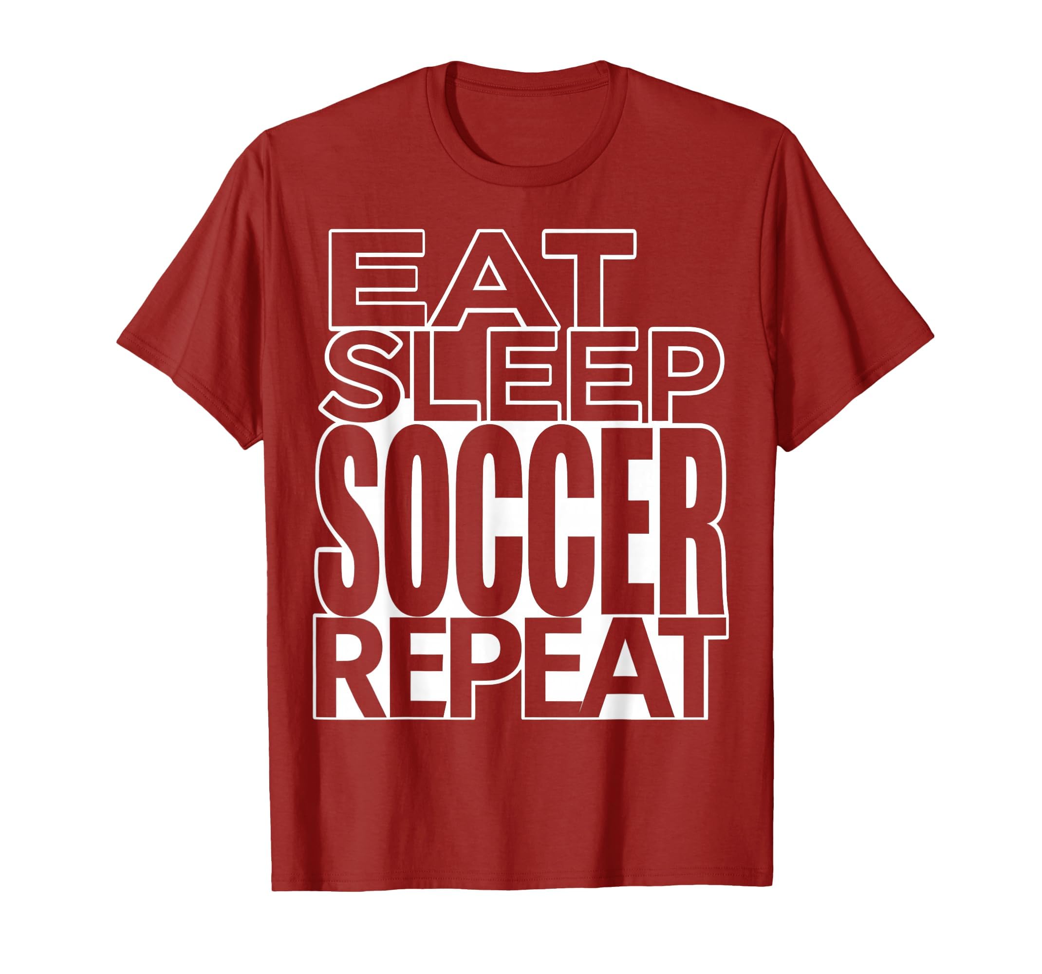 Eat Sleep Soccer Repeat Fan T-Shirt - Trendy Graphic Unisex