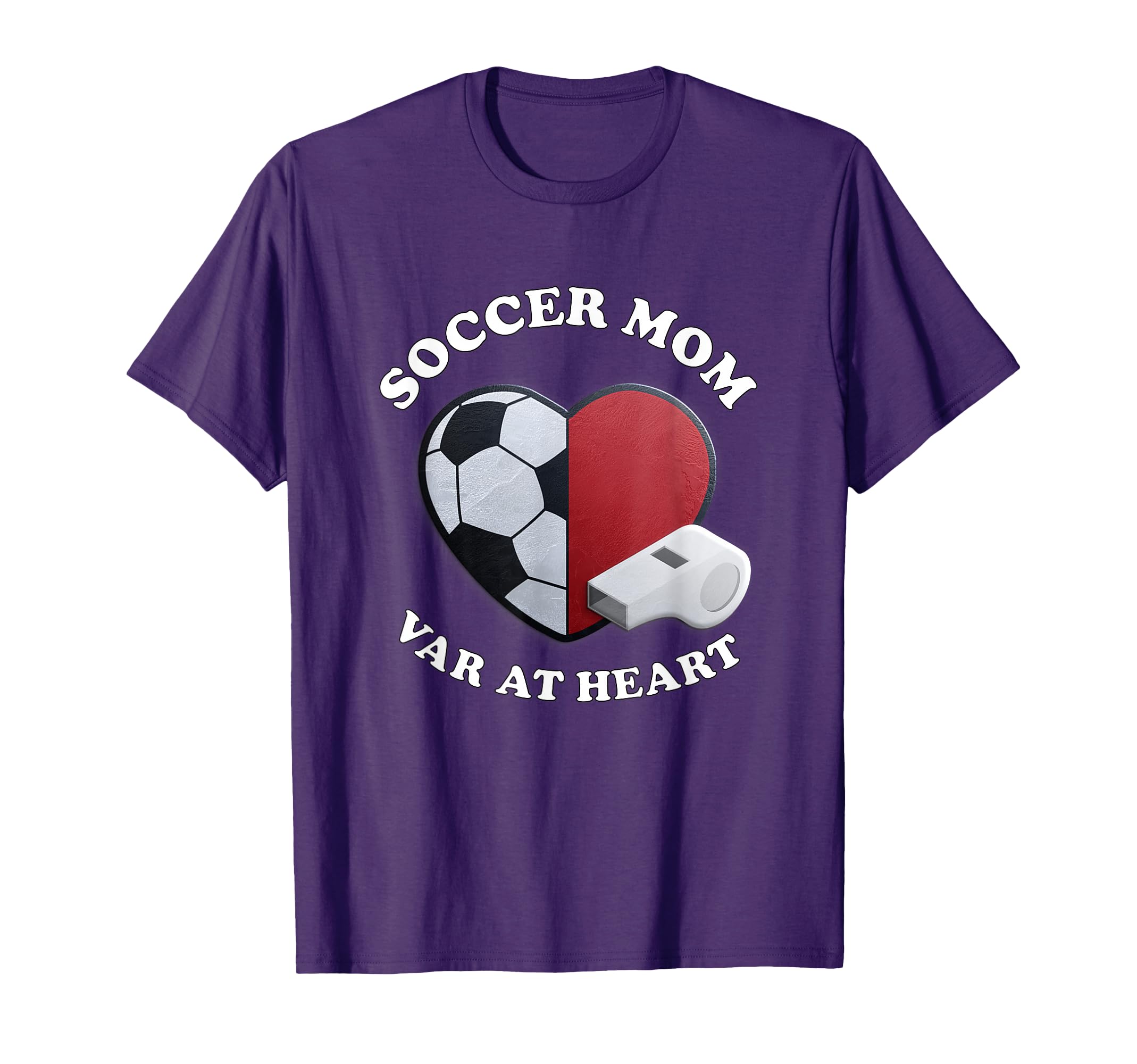 Game Day Soccer Mom 3D Heart And Ball T-Shirt - Minimalist Print for Adults