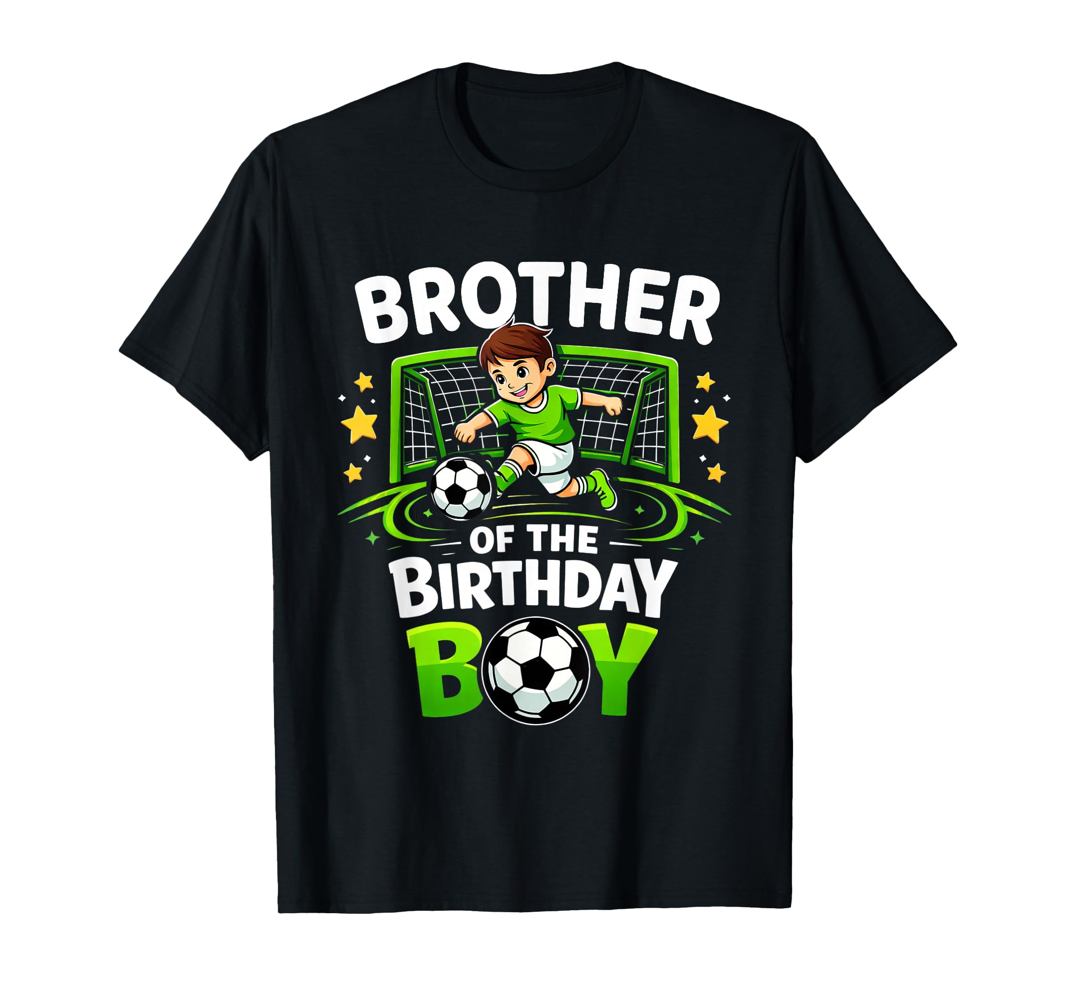 Brother Birthday Soccer Ball Funny T-Shirt - Graphic Print for Adults