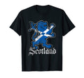 Scotland Flag Lion Football Scottish Soccer T-Shirt - Graphic Print Unisex