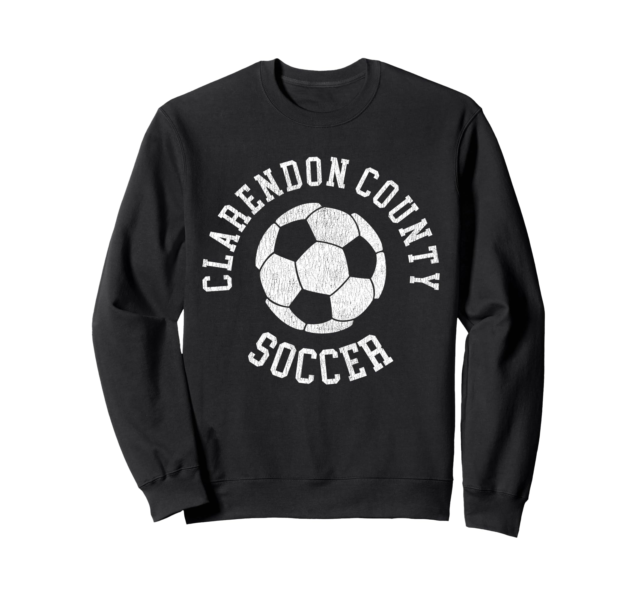 Clarendon County Soccer Distressed Sweatshirt - Minimalist Print Men Women