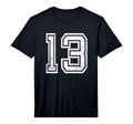 Number 13 Sport Distressed Number T-Shirt - Graphic Print Men Women