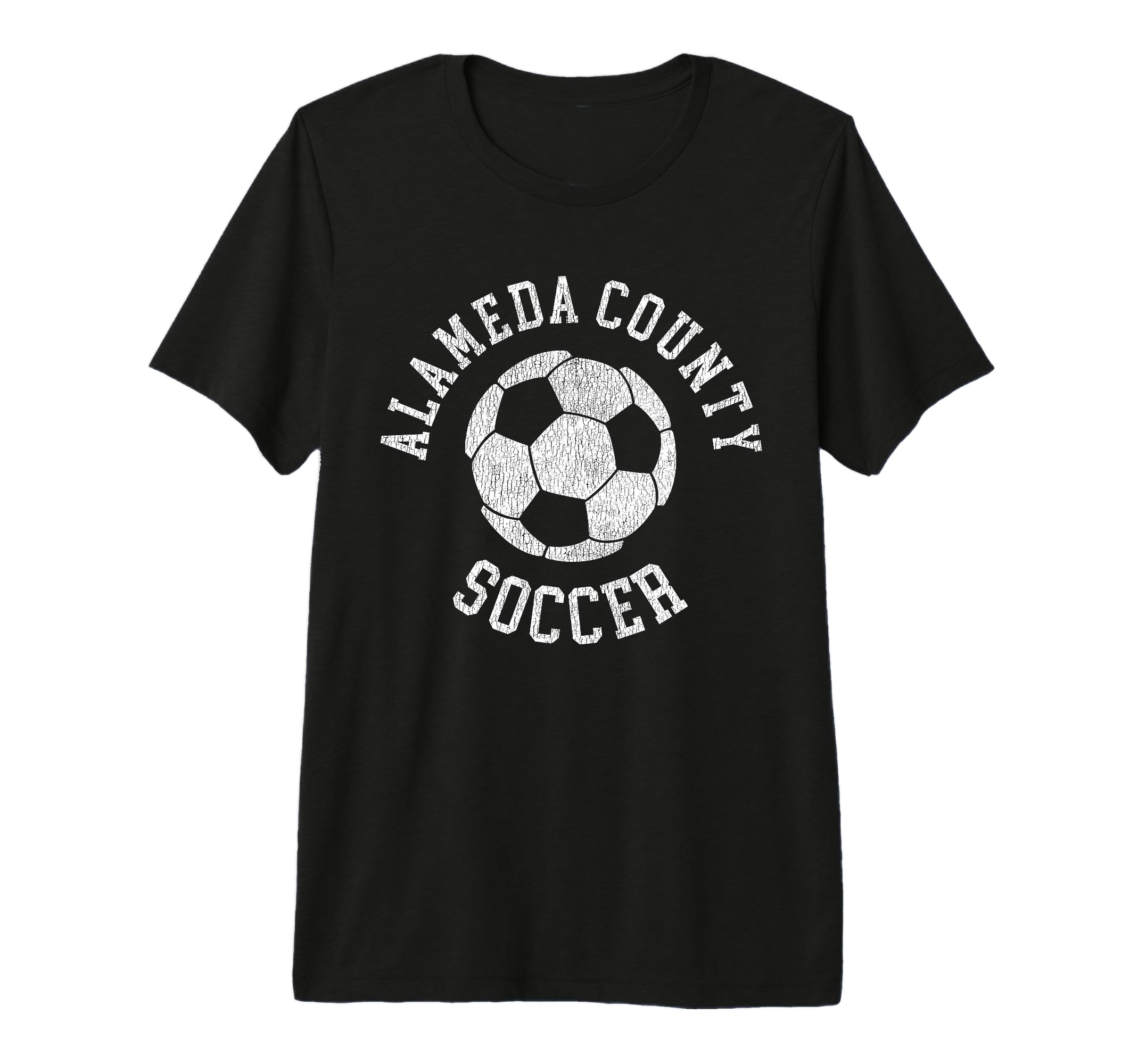 Alameda County Soccer Distressed 90S T-Shirt - Minimalist Print Men Women