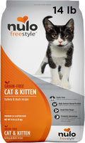 Nulo FreeStyle High Protein Cat & Kitten Food, Turkey & Duck Recipe - Natural Grain-Free Dry Cat Food with Omega Fatty Acids & Probiotics, 14 lb Bag