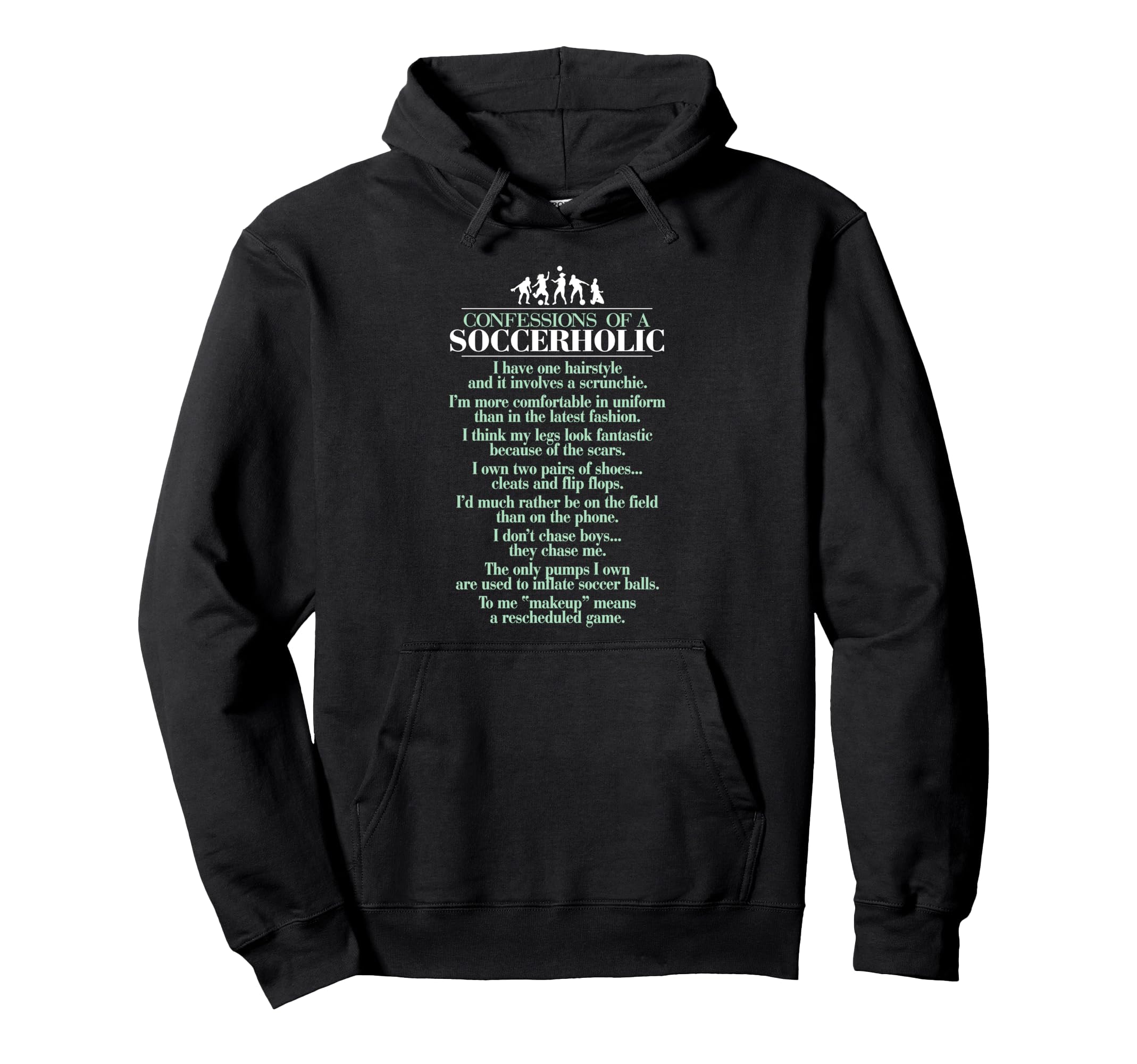 Confessions Soccerholic Funny Soccer Hoodie - Trendy Graphic Unisex