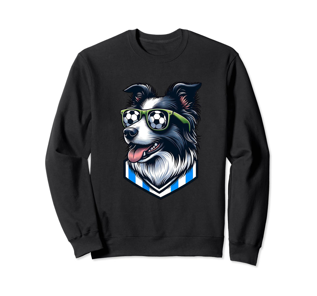 Stylish Border Collie Soccer Fan Sweatshirt - Custom Art Print Men Women