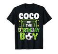 Soccer Coco Birthday Party Family T-Shirt - Minimalist Print Men Women