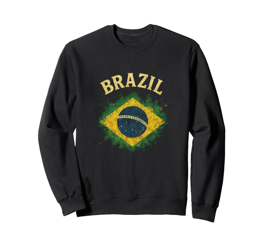 Brazil Brazilian Soccer Pride Flag Sweatshirt - Minimalist Print Men Women