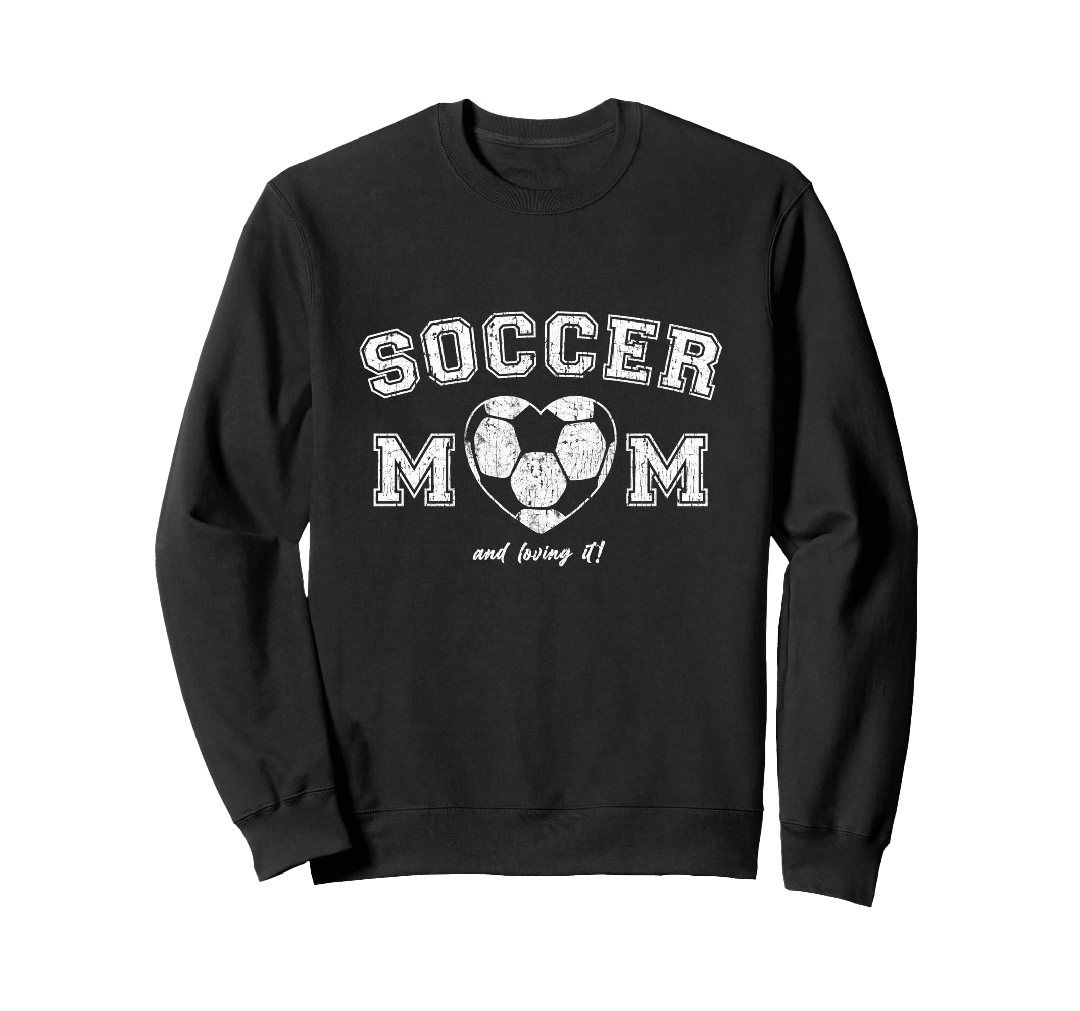 Soccer Mom Heart Casual Sweatshirt - Graphic Print Unisex