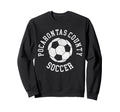Pocahontas County Soccer Distressed Sweatshirt - Novelty Apparel Men Women