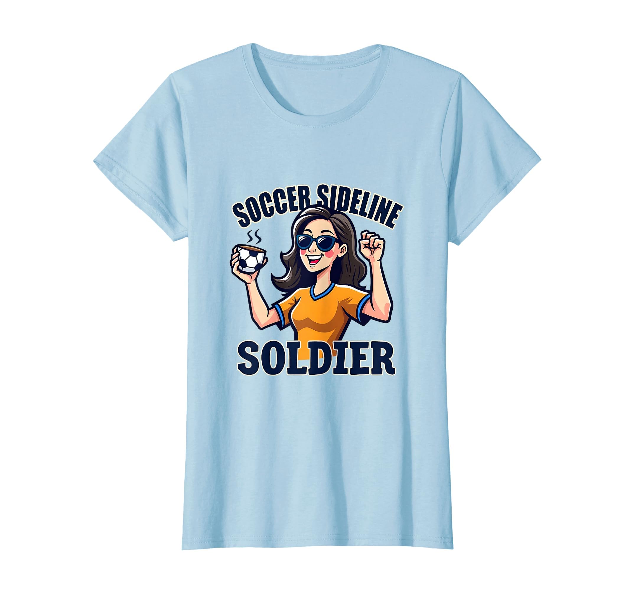 Soccer Sideline Soldier Soccer Mom T-Shirt - Custom Art Print for Adults